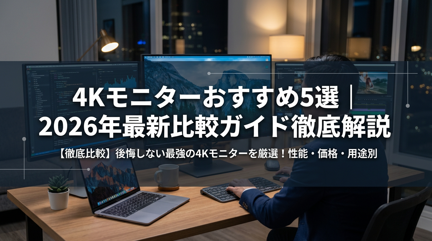 4Kモニターおすすめ5選｜2026年最新比較ガイド徹底解説