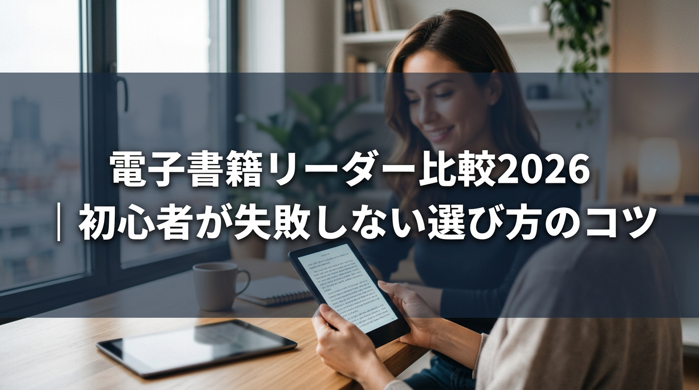 電子書籍リーダー比較2026｜初心者が失敗しない選び方のコツ