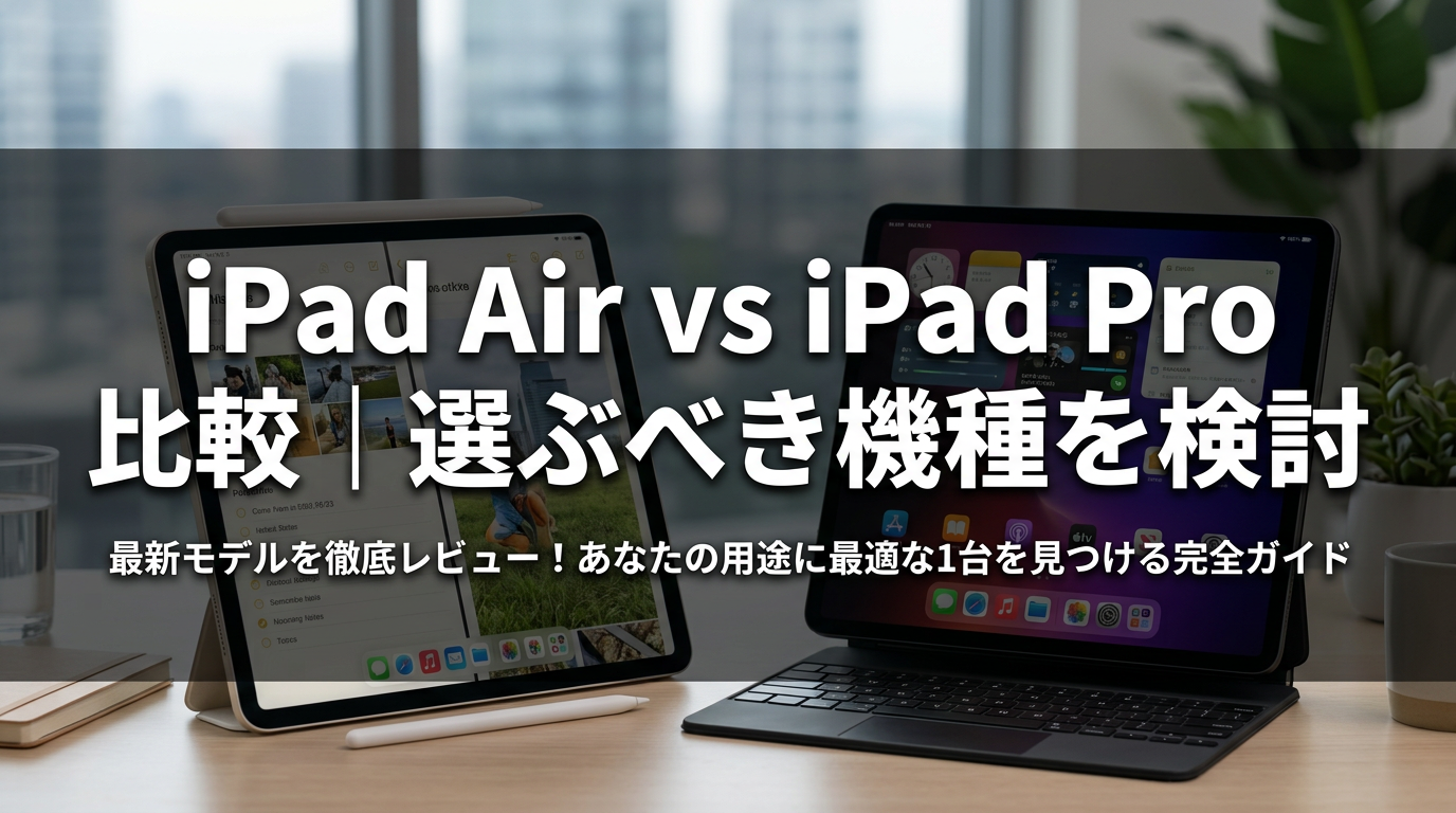iPad Air vs iPad Pro 比較｜選ぶべき機種を検