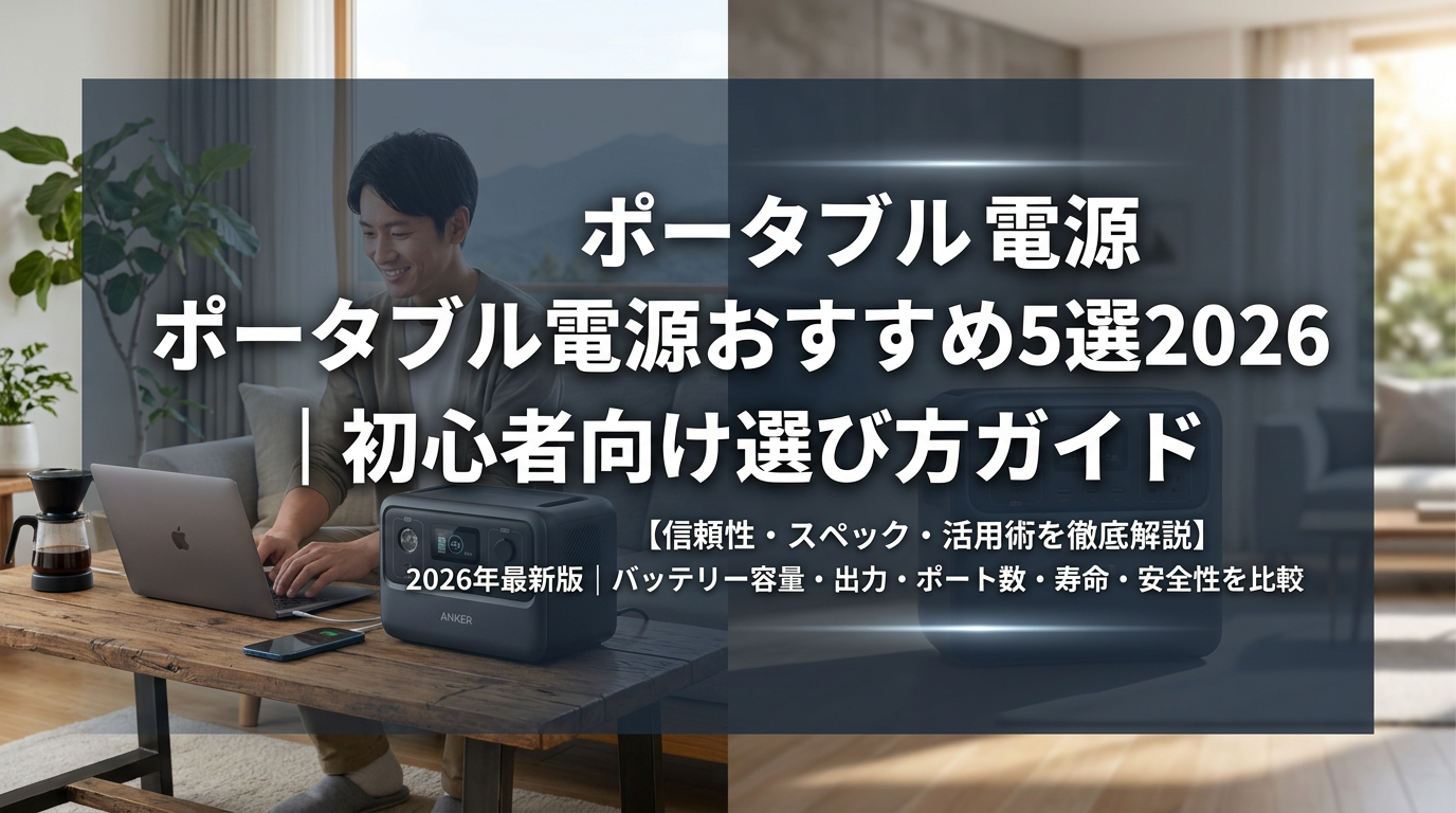ポータブル電源おすすめ5選2026｜初心者向け選び方ガイド