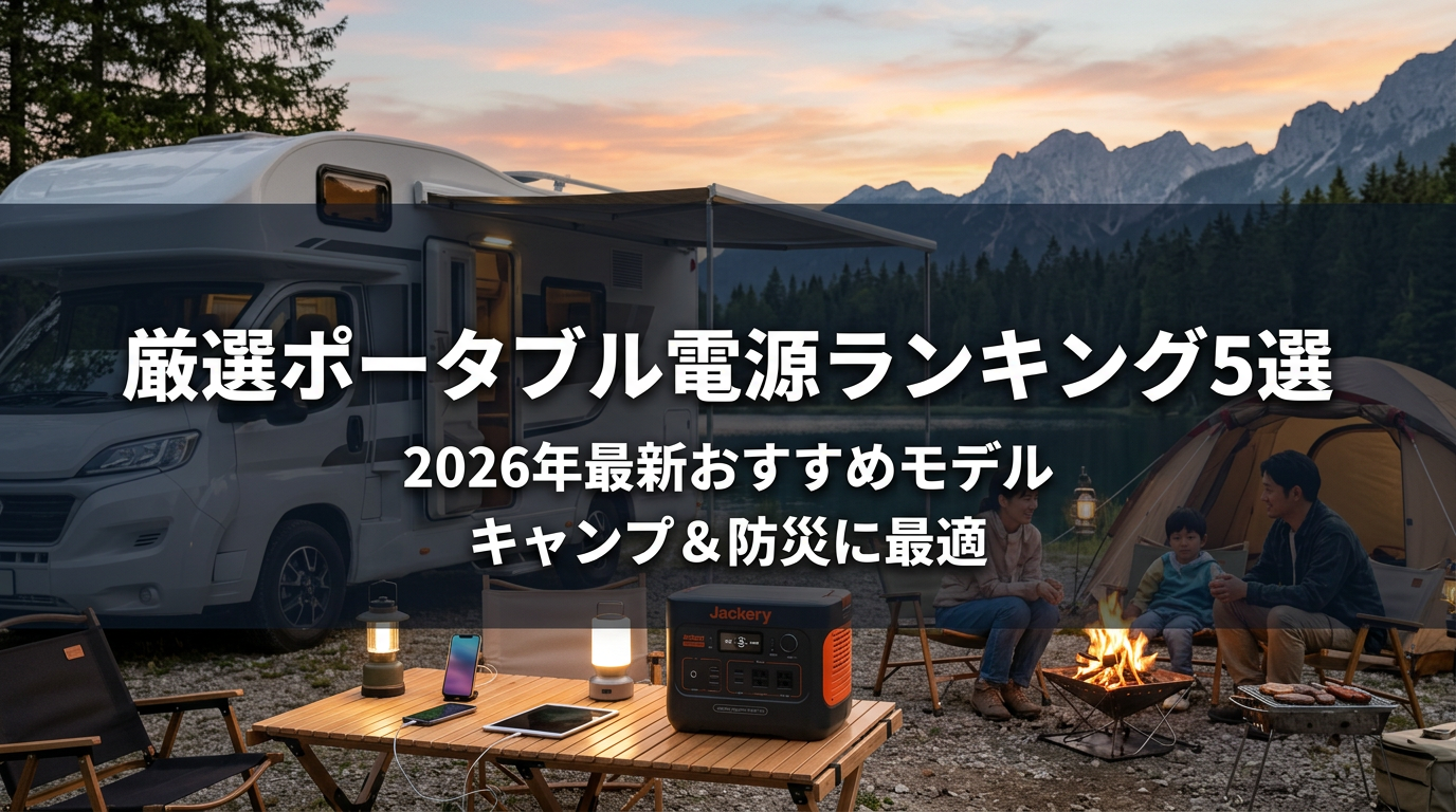 厳選ポータブル電源ランキング5選