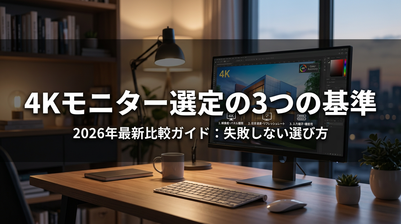 4Kモニター選定の3つの基準