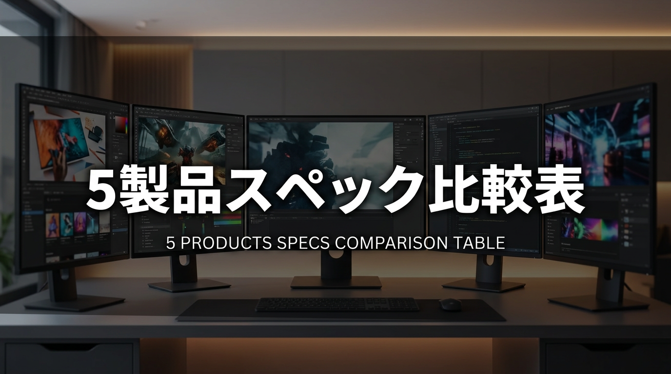 5製品スペック比較表