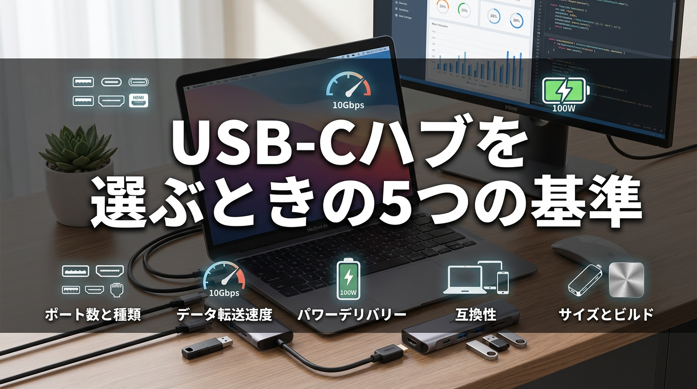 USB-Cハブを選ぶときの5つの基準