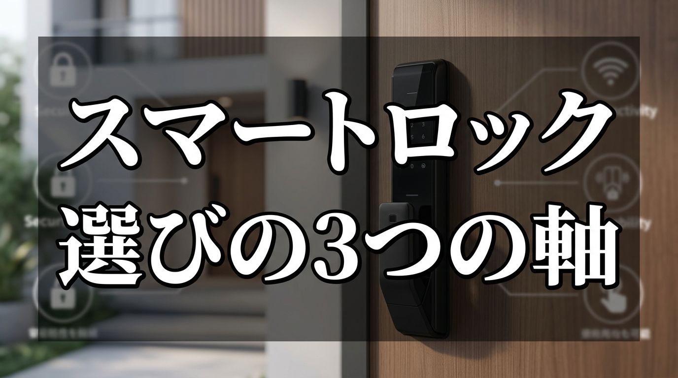 スマートロック選びの3つの軸