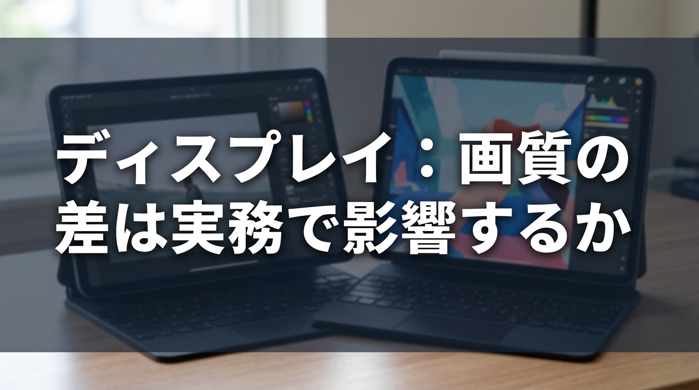 ディスプレイ：画質の差は実務で影響するか