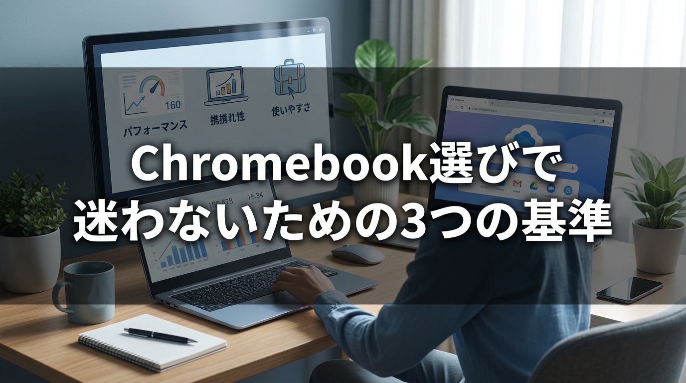 Chromebook選びで迷わないための3つの基準