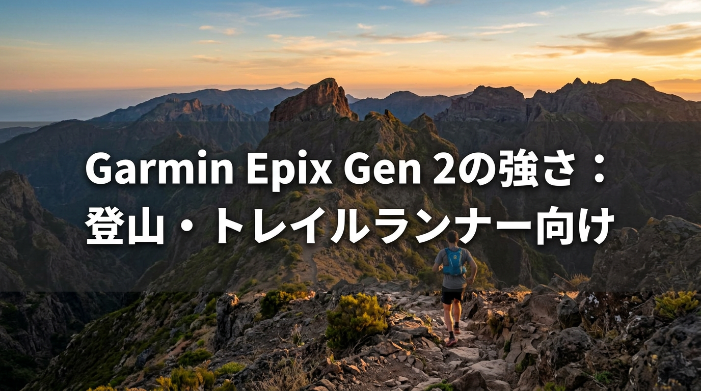 Garmin Epix Gen 2の強さ：登山・トレイルランナー向け