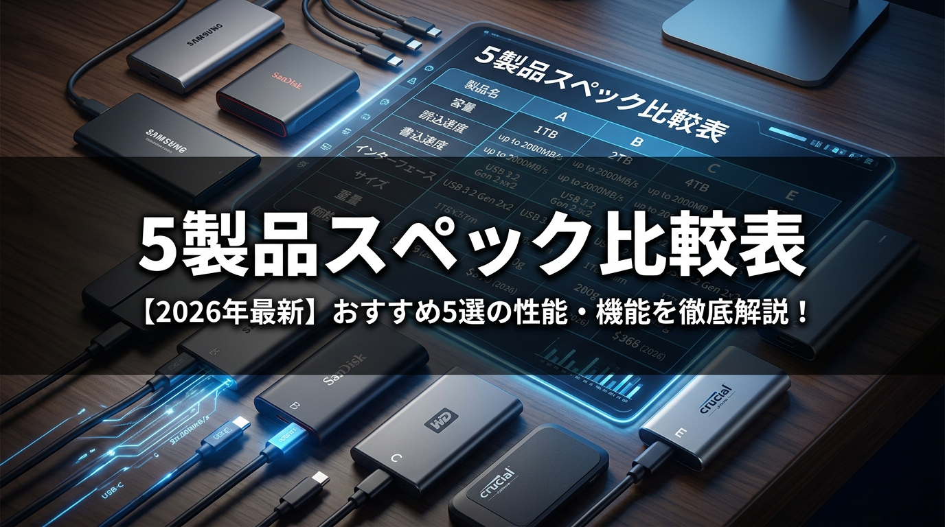 5製品スペック比較表