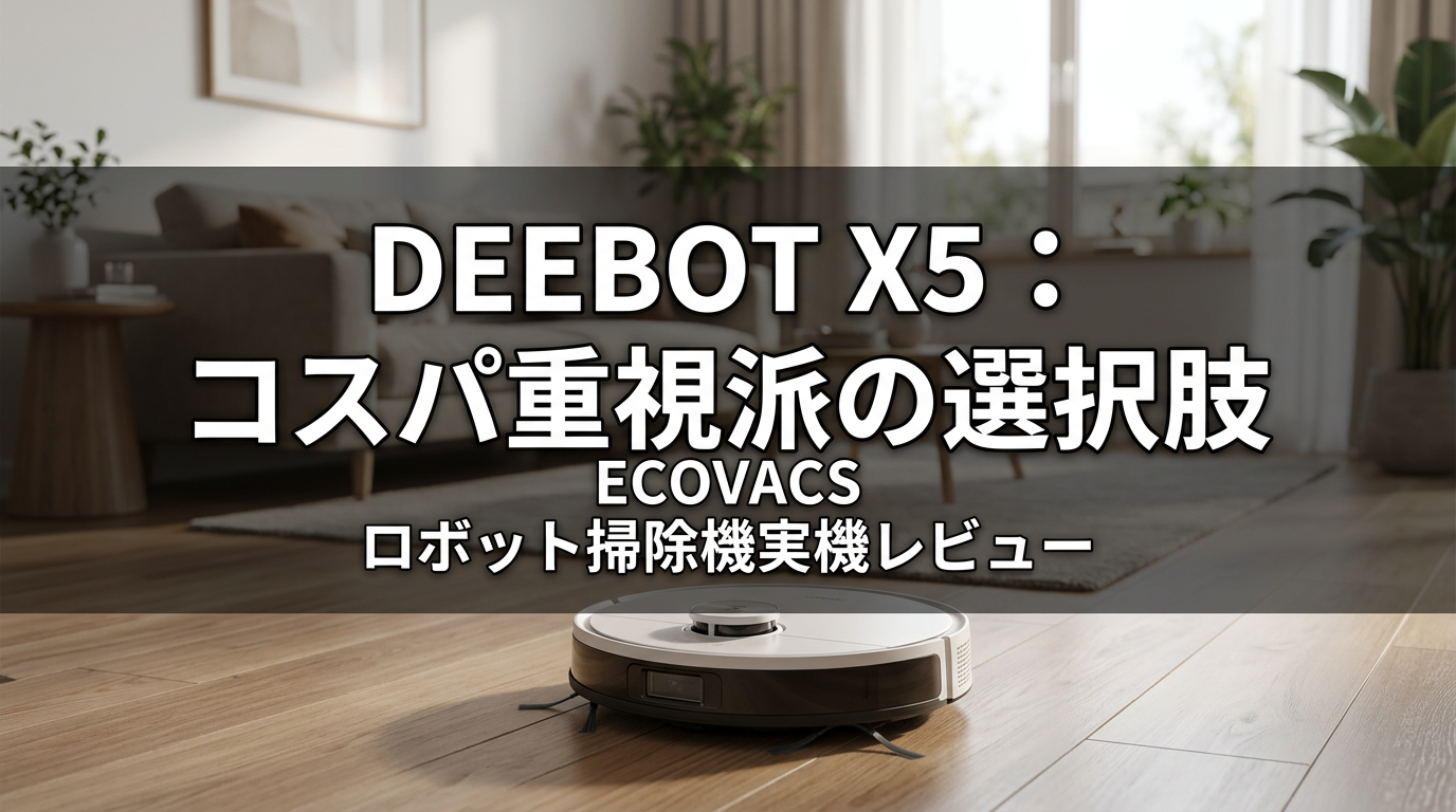 DEEBOT X5:コスパ重視派の選択肢